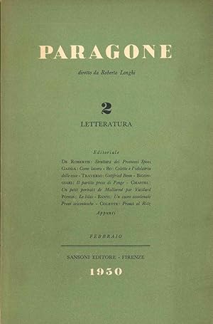 Paragone. Letteratura