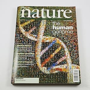 The initial sequencing of the human genome published in Nature in February, 2001. Nature, volume ...