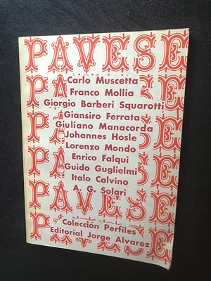 Imagen del vendedor de Pavese (Perfiles) a la venta por Vrtigo Libros