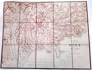 Carte de Nice et des environs. Carte dressée en 1878 par Mr Monnier Ss lieutenant au 111e d'après...