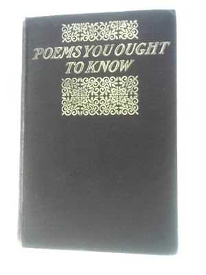 Seller image for Poems You Ought To Know for sale by World of Rare Books