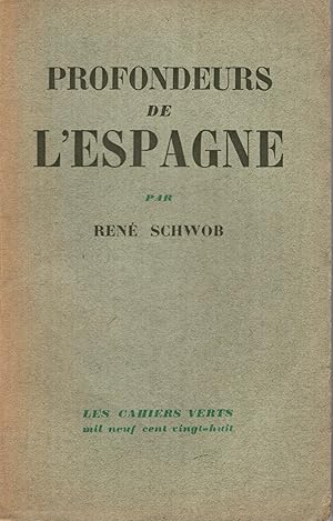 Image du vendeur pour Profondeurs de l'Espagne (exemplaire numrot sur Alfa) mis en vente par Librairie Lalibela