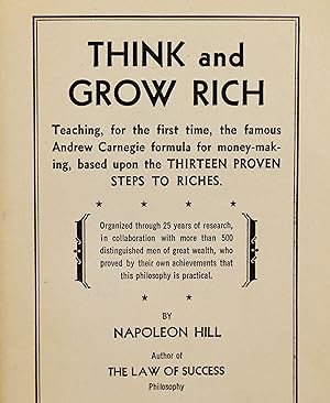 Think and Grow Rich 1938: Napoleon Hill