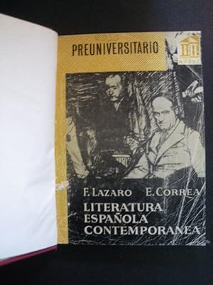 Imagen del vendedor de Literatura espaola contempornea a la venta por Vrtigo Libros