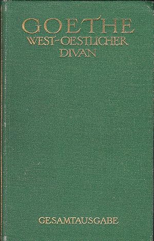 Imagen del vendedor de West-stlicher Divan a la venta por Versandantiquariat Karin Dykes