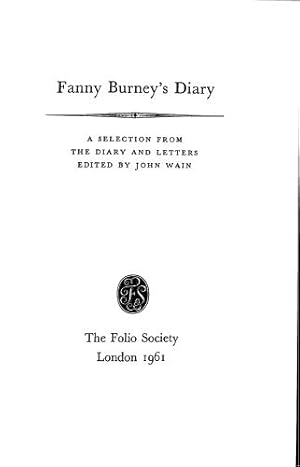 Image du vendeur pour Fanny Burney's Diary mis en vente par WeBuyBooks