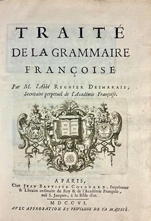 Bild des Verkufers fr Trait de la Grammaire franoise. zum Verkauf von Bonnefoi Livres Anciens