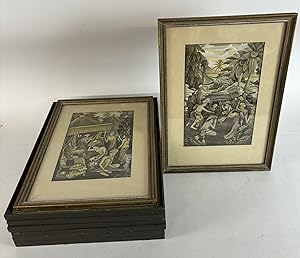 20th CENTURY BATUAN BALI PAINTINGS (x8)