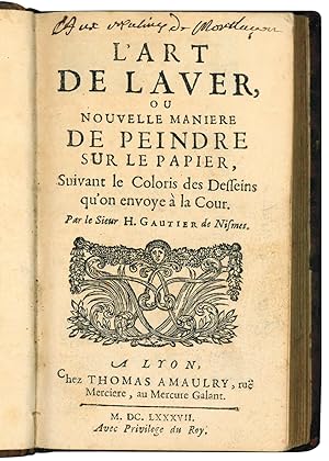 Immagine del venditore per L'art de laver, ou nouvelle maniere de peindre sur le papier, suivant le coloris des desseins qu'on envoye a la cour. venduto da Libreria Alberto Govi di F. Govi Sas