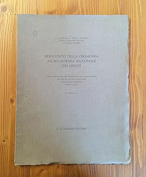 La medaglia degli artisti e degli scrittori italiani a Rodolfo Siviero: Resoconto della cerimonia...