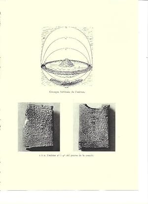Imagen del vendedor de LAMINA 36161: Concepto mesopotamico del Universo y tablillas del Poema de la Creacion a la venta por EL BOLETIN