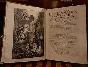 Immagine del venditore per Le grand dictionnaire historique, ou le mlange curieux de l'histoire sacre et profane; qui contient en abreg, les vies et les actions remarquables des patriarches, des juges, des rois des juifs, des papes, des saints pres . & de ceux qui se sont rendus recommendables en toutes sortes de professions, par leur science, par leurs ouvrages, ou par quelque action clatante. L'etablissement et le progrs des ordres religieux & militaires, & la vie de leurs fondateurs. Les gnalogies de plusieurs familles illustres de France & d'autres pas. L'histoire fabuleuse des dieux, & des hros de l'antiquit payenne. La description des empires, royaumes, rpubliques . avec l'histoire des conciles gnraux & particuliers, sous le nom des lieux o ils ont t tenus . Par M.re Lous Moreri, .Dix-neuvime et dernire edition revu, corrige & augmente trs considrablement. Tome premier -huitieme. venduto da Libreria Emiliana snc