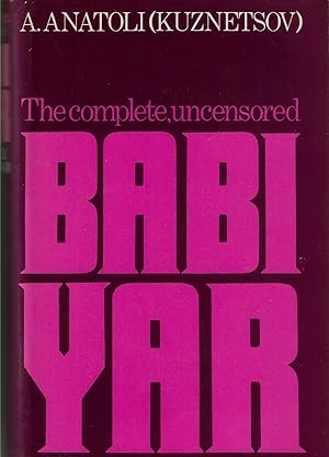 Seller image for Babi Yar: A Document in the Form of a Novel for sale by Walden Books