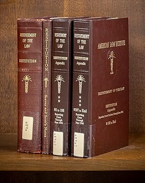 Restatement of the Law. Restitution 1st & Appendix (4 bks). 1937-1988
