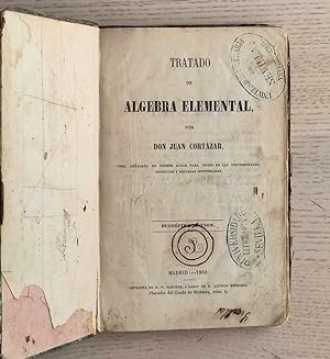 TRATADO DE ÁLGEBRA ELEMENTAL (edición de 1860)