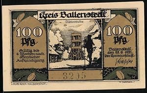 Bild des Verkufers fr Notgeld Ballenstedt im Harz 1921, 100 Pfennig, Viktorshhe, Zwergknig Muck befehligt seine Untertanen zum Verkauf von Bartko-Reher