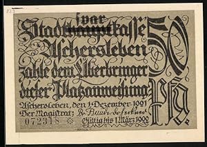 Seller image for Notgeld Aschersleben 1921, 50 Pfennig, Baum wird vor Insekten geschtzt for sale by Bartko-Reher