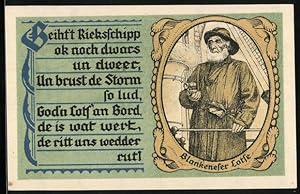 Bild des Verkufers fr Notgeld Blankenese 1921, 50 Pfennig, Eichenlaub, Blankeneser Lotse zum Verkauf von Bartko-Reher