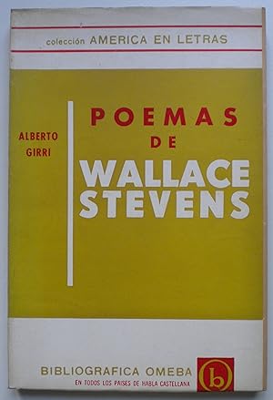 Poemas de Wallace Stevens [Firmado / Signed]