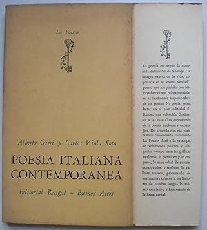 Immagine del venditore per Poesa Italiana Contempornea venduto da Libreria Ninon