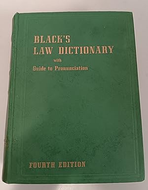 Imagen del vendedor de Black's Law Dictionary Fourth Edition with Guide to Pronunciation a la venta por Fantastic Book Discoveries