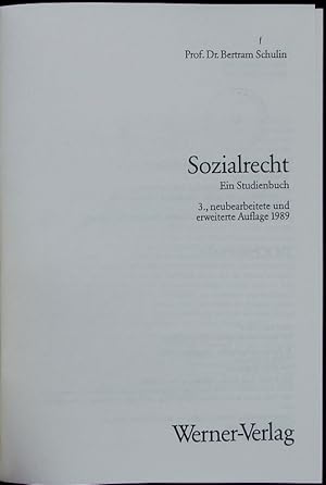 Seller image for Sozialrecht. for sale by Antiquariat Bookfarm