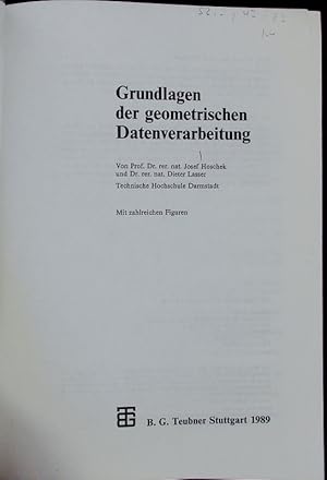 Bild des Verkufers fr Grundlagen der geometrischen Datenverarbeitung. zum Verkauf von Antiquariat Bookfarm