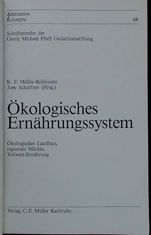 Bild des Verkufers fr kologisches Ernhrungssystem. zum Verkauf von Antiquariat Bookfarm