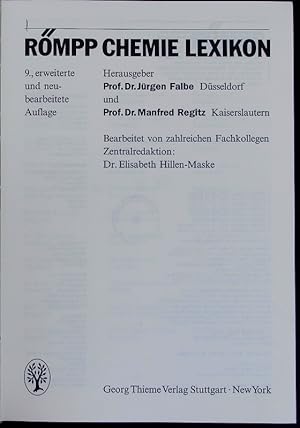 Bild des Verkufers fr Rmpp Chemie-Lexikon: A - Cl. zum Verkauf von Antiquariat Bookfarm