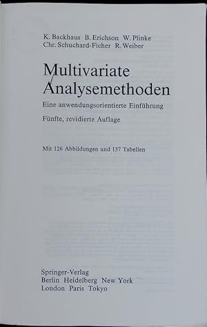 Bild des Verkufers fr Multivariate Analysemethoden. zum Verkauf von Antiquariat Bookfarm