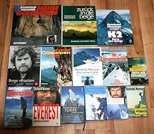 14 Bücher - REINHOLD MESSNER. Berge, Gipfel, Expeditionen, Bergsteigen, Klettern.
