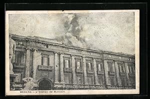 Ansichtskarte Messina, Palazzo Municipio, Erdbeben