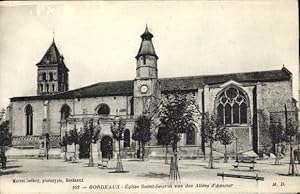 Ansichtskarte / Postkarte Bordeaux Gironde, Kirche St. Seurin, Allees d'Amour