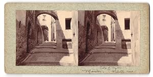 Stereo-Fotografie unbekannter Fotograf, Ansicht Menton, Ville Rue, Cote d`Azur