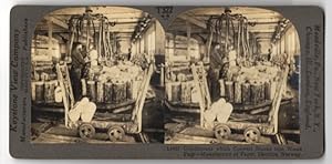 Stereo-Fotografie Keystone View Co., Meadville, Ansicht Skotifos, Grindstones which Convert Block...