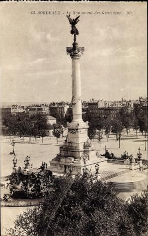 Ansichtskarte / Postkarte Bordeaux Gironde, Monument des Girondins