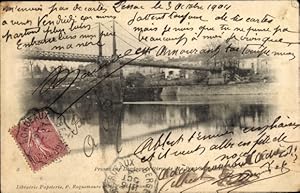 Ansichtskarte / Postkarte Pessac Gironde, Hängebrücke