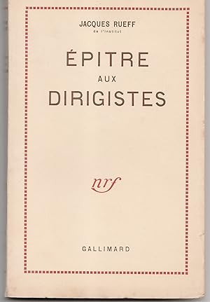 Epitre aux dirigistes