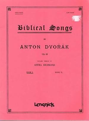 Biblical Songs by Anton Dvorak Op. 99 Book I High Voice