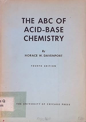 Bild des Verkufers fr The ABC of Acid-Base Chemistry zum Verkauf von books4less (Versandantiquariat Petra Gros GmbH & Co. KG)