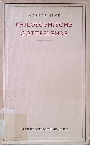 Seller image for Philosophische Gotteslehre. for sale by books4less (Versandantiquariat Petra Gros GmbH & Co. KG)