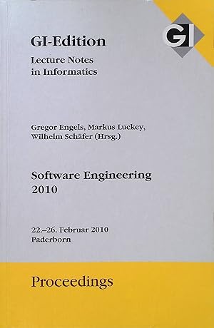 Bild des Verkufers fr GI Proceedings 159 - "Software Engineering 2010": Tagung Paderborn zum Verkauf von books4less (Versandantiquariat Petra Gros GmbH & Co. KG)