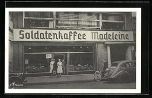 Carte postale Paris, des soldatskaffee Madeleine