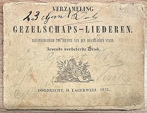 Music, 1852, Song book | Verzameling van Gezelschaps-Liederen. Bijeenvergaderd ten dienste van de...