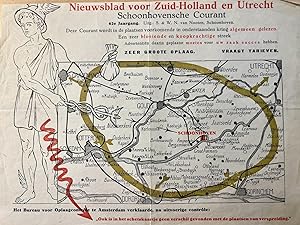 Newspaper cartography 1962 | Schetskaartje behorend bij Nieuwsblad voor Zuid-Holland en Utrecht S...