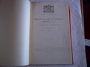 Bild des Verkufers fr Ministry of Transport. Highway Development Survey 1937 (Greater London) zum Verkauf von Carmarthenshire Rare Books