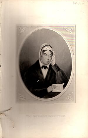 Immagine del venditore per ENGRAVING; "Mrs. Catherine Garrettson".engraved By R. Hinshelwood for the Ladies' Repository venduto da Dorley House Books, Inc.