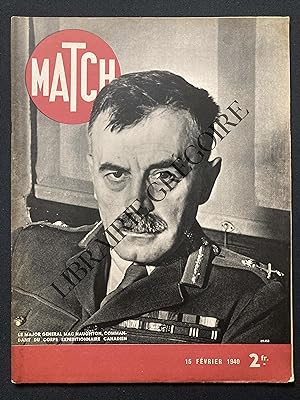 MATCH-N°85-15 FEVRIER 1940-ANDREW MCNAUGHTON