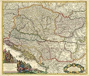 Bild des Verkufers fr Regnorum Hungariae Dalmatiae, Croatiae, Sclavoniae, Bosniae, Serviae et Principatus Transylvaniae noviima exhibitio facta a Io. Bapt. Homann Norimb.':. zum Verkauf von Antiquariat Norbert Haas