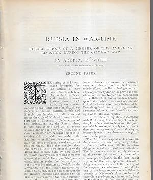 Seller image for Russia In War Time: Recollections Of A Member Of The American Legation During The Crimean War, Second Paper for sale by Legacy Books II